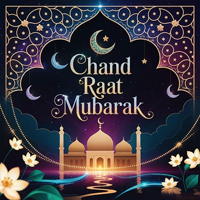 Chand Raat Mubarak Greetings 2025