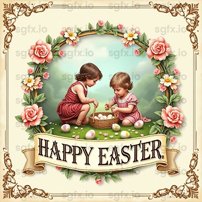 Happy Easter Greeting Social Media Post