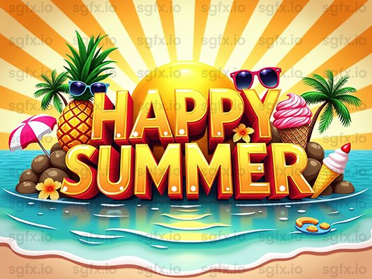 Happy Summer – Bright & Fun Greeting for the Season